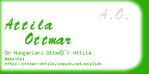 attila ottmar business card